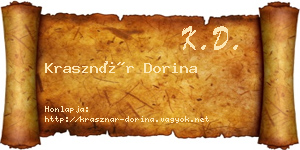 Krasznár Dorina névjegykártya